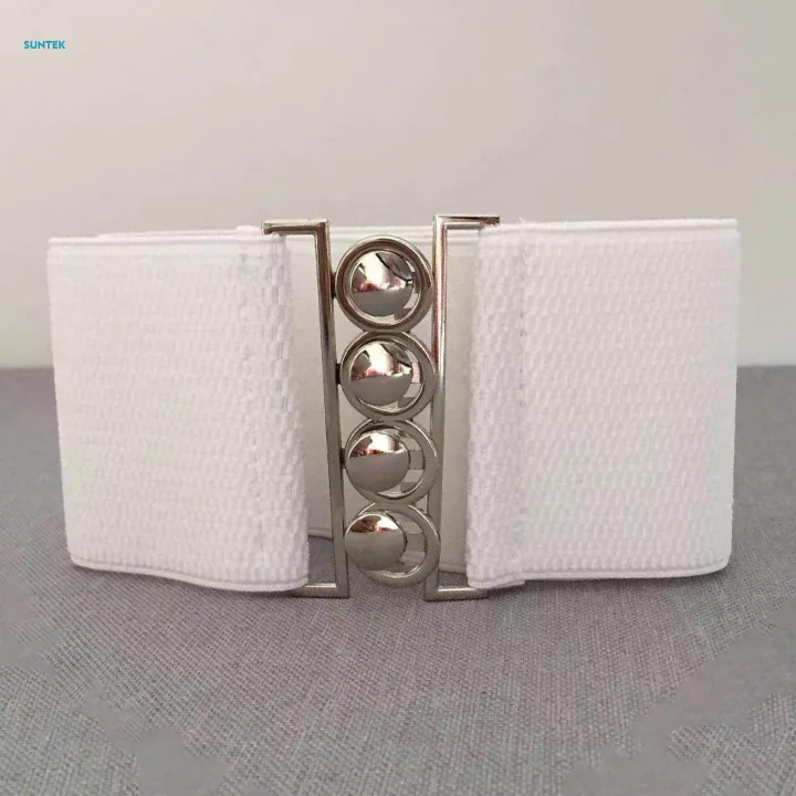 Wide%20Elastic%20Belt%20Elegant%20Dress%20Belt%20for%20Women%20Ladies%20Dress%20Accessories%20White%20-%20Image%204