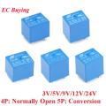 5PCS DC Power Relay 3V 5V 9V 12V 24V 10A SRD-03VDC-SL-C SRD-09VDC-SL-C SRD-05VDC-SL-A SRD-12VDC-SL-A SRD-24VDC-SL-A 4Pin 5Pin. 