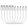 VOKOO Short Charging Cables [5 Pack 8 inches] BUENTEK Nylon Braided USB Cable Sturdy Charging Cord Compatibility with i OS System Device - Silver. 