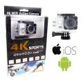 Sport Ultra HD DV 4K Action Camera 2 Inch LCD Built In Wi-Fi, 30 Meters WaterProof. 