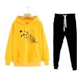 Feather Hearts Fleece Hoodie And Trouser Drawstring Hood Winter Export Quality Hoodies Tracksuit For Men. 