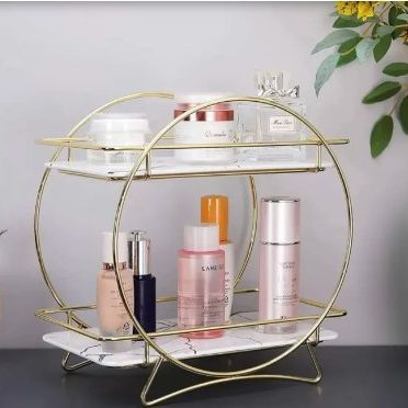 2-Tier Kitchen Spice Rack Organizer Shelf - Bathroom Organizer Cosmetic ...