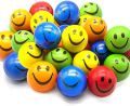 1 Pc Red Smiley Face Stress Relief Ball – Anti-Stress Foam Squeeze Toy for Kids & Adults, Hand Exercise Ball, Fidget Sensory Toy. 