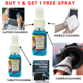 Buy 1 Get 1 Free Best Screen Cleaner Spray for Mobile, Pack of 2 Laptop, LCD, LED Screens - High Quality Cleaning Spray For all Glass and Screens - Free Micro Fibre Cleaning Cloth. 