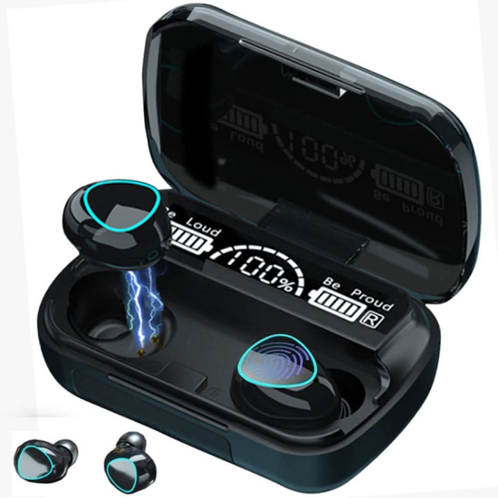 M10 TWS Bluetooth 5.1 Earphones Audiobuds Hi-Fi Setereo Wireless Headphones 3500mAh Charge Box Waterproof m10 Headsets With Microphone (Original)