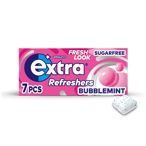 Wrigley's Extra Refreshers Bubblemint Sugar Free, 15.6g 7 pcs(Imported)