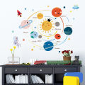 Cartoon solar system planets wall sticker child kids room home mural removable Podazz. 