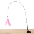 With Super Suction Cup Detachable Cats Toys with Bell 80CM Feathers Wand Long Pole Bite-resistant Kitten Toys Cat Accesorios. 