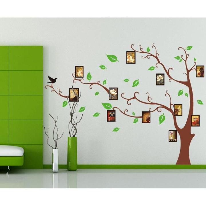 DIY transparent PVC wall stickers AY803a brown tree photo series of three generations of wall stickers wall stickers