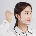 Hygiene Mouth Shield Transparent Mouth Shield Beauty Chef Waiter Protective Mask Reusable Visible Splash Proof Mask Mouth Cover. 