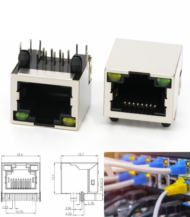 1pcs%20Led%20RJ45%20socket%2056%208P8C%20PCB%20network%20Female%20connector%20port%20EMI%20Modular%2090%20degree%20-%20Image%204