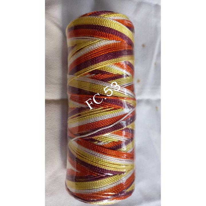 Parashoot Thread Polyester Yarn (Qureshia Thread - 24 No) - Multicolor Parachute Thread ...