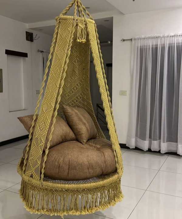 Swing hanging Jholla - Swing Hanging Chair - Egg Hanging Chair Jhulla - Macrame Hanging Chair Jhulla - Hanging Chair Jhulla Indoor and Outdoor -  Swing Jhula - Swing Chair Jhulla - Swing  Chair Jhoola For Room - Swing Hanging jhola - Swing Hanging Jhula F