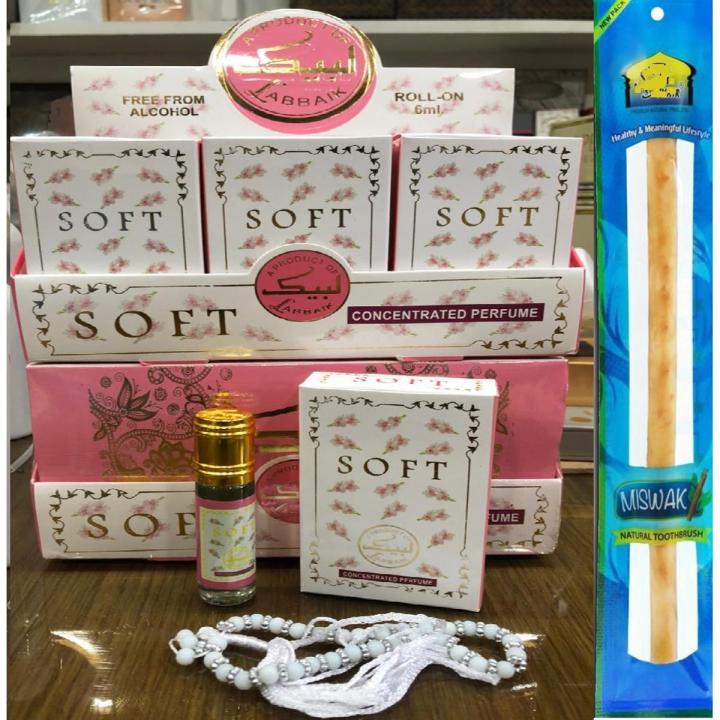 Soft Attar Approx 6ml + Tasbeeh + Miswak Free | Comanay of Labbaik itar