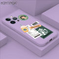Hontinga for iPhone 13 Pro Case New Starbucks Order Phone Case Original Square Liquid Silicone Cases Full Cover Camera Shockproof Protection Case. 