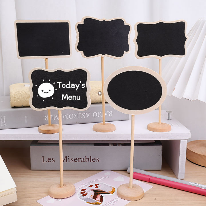 1/5PCS Creative Small Blackboard Mini Chalkboards Graduation Party Memo Message Wooden Writing Tool