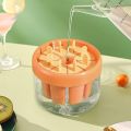 8 Grids/Set Creative Silicone Popsicle Mold Fruit Ice Cream Molds Home Freezer Reusable Kitchen DIY. 