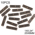 CUANFEN 10Pcs Handmade Metal Tags Rectangle Vintage Label Silver Bronze Sewing Tag for Clothing Jackets Hats Alloy Garment Accessories. 
