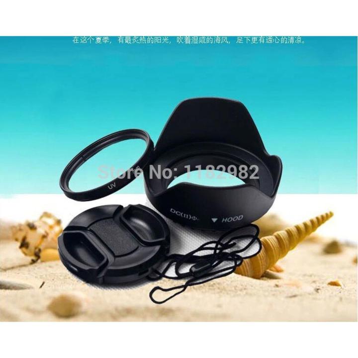 【3C VictoryEagle Store】Camera 3in1 set 55MM lens Filter UV Filter + lens hood +lens Sony DSC HX400V H400 HX350 HX300 Digital Camera