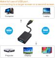 ABLEWE USB 3.0 to VGA Adapter, USB 3.0/2.0 to VGA Multi-Display Converter Support Resolution 1080p for Win 7/8/8.1/10 (Not works for Chromebook,Linux,MAC OS). 
