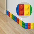 3D Blocks Wallpaper For Kids Room School Decor PVC Wall Sticker Borders DIY Vinyl,Children Teen Classroom Adhesive Wallpaper. 