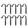 Set of 10 Hanging Basket Hooks Iron Wall Hanging Curved Up Plant Hook. 