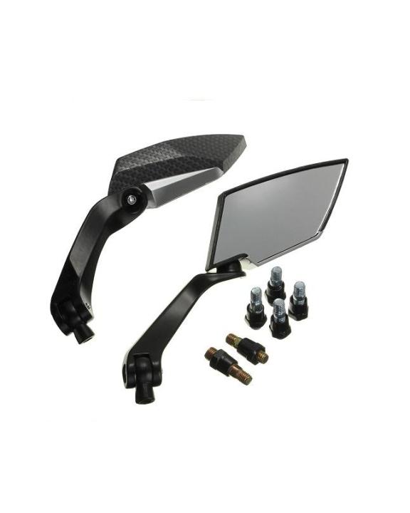 Motorcycle Rear View Side Mirrors - Black