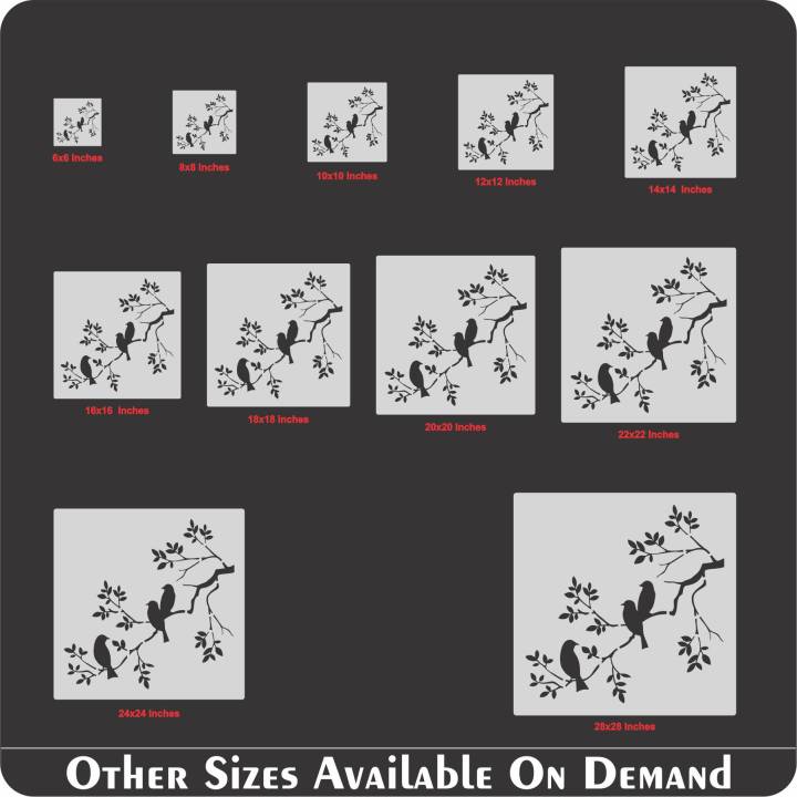 Birds%20On%20A%20Branch%20Wall%20Stencil%20Used%20for%20Wall,%20Wood,%20Fabrics%20Decoration%20Card%20Template%20Id%20508%20-%20Image%207