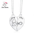 Couple Love Key Lock Necklace gift for Friends Couples. 