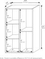 Luder 5-Cube No Tool Assembly Open Shelf, Blackwood. 