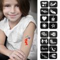 【The road to happiness Store】4 Sheet/set-painted Wispy Tattoo Template Children Holiday Templates Glitter Paint Templates Body Painting Tools. 