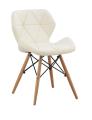 Finch Fox Eames Replica Faux Leather Dining Chair/Cafe Chair/Side Chair/Accent Chair (Off-White) ColorImported and new Butterfly Chair Leg,. 