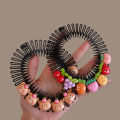 1pc Broken Hair Artifact Girls Children Forehead Back Head Broken Hair Arrangement Hairpin Round Disc Hair Comb For Girls Babies. 