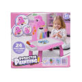 Kids Drawing Projector Painting Table, 24 Pattern Trace and Draw Projector Toy With Light and Music Painting Board Educational Drawing Playset For Boys & Girls Paint Table Children's Early Education Toy Pre School & Montessori Student. 