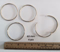 63mm Ring / 4 pcs  Silver Metal Scrapbook Lock Ring / Book Ring / Binder Ring. 