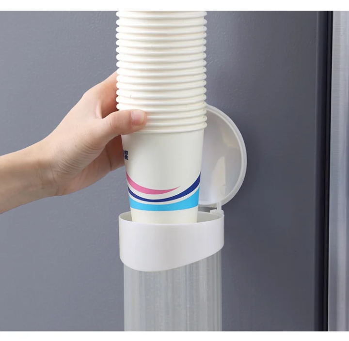 Paper%20Cup%20Dispenser%20Holder%20%7C%20Wall%20Mounted%20Plastic%20Drinking%20Water%20Cup%20Dispenser%20%7C%20Glass%20Dispenser%20Holder%20%7C%20Disposable%20Cup%20Holder%20Organizer%20%7C%20Sticker%20or%20Screw%20Plate%20Mountable%20,%20Plastic%20-%20Image%204