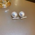 Frascati New Women's Earrings Delicate Two-sided Strip Pearl Ear Stud Earrings For Women Korean Girl Gifts Jewelry. 