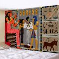 Yellow ancient Egyptian retro tapestry tapestry wall hanging old culture printed Hippie Egyptian tapestry wall cloth home decora. 