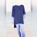 Embossed Blue Tail Style Shirt. 
