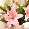 1 Pc 3 Heads Sweet Artificial Flower Fake Lily Floral Home Wedding Party Decor. 