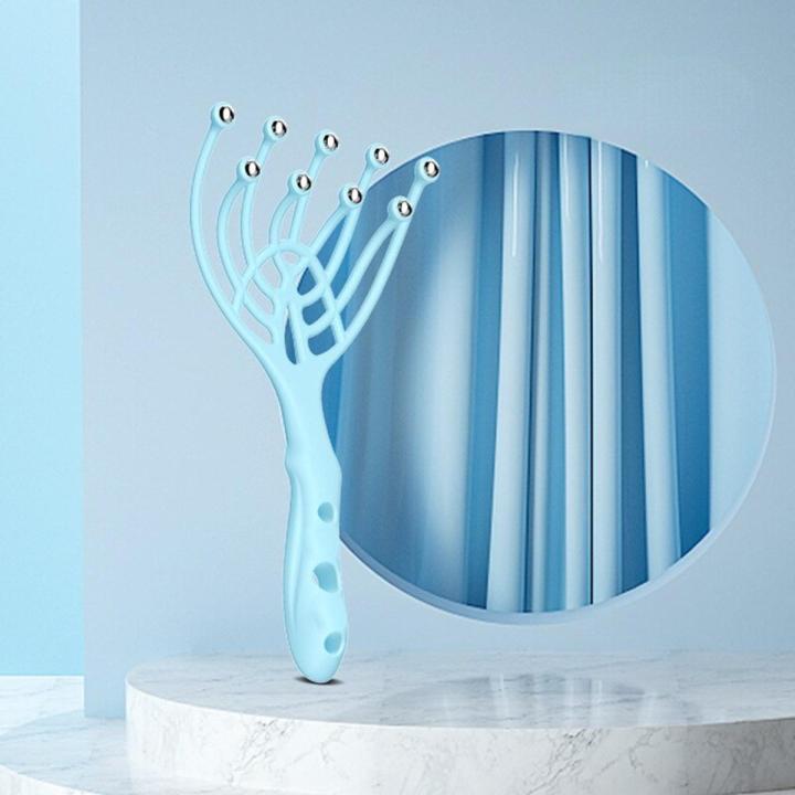 Head Massager Scalp Massager 9 Fingers Hand-held Massage Tingle for Deep Relaxation, Stress Relief and Hair Stimulation