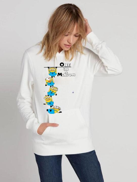 White Fleece Pullover Kangroo Winter High Quality Hoodie