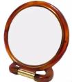 Round Desktop Cosmetic Mirror Double Sided Magnify Make Up Shave Small 7.62cm x 12.70cm. 