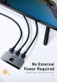 Baseus HDMI Switcher 4k@60hz, 1x2/2x1 Bi-Directional (2 In 1 Out, 1 In 2 Out) FULL HD HDMI Adapter Hub for Xbox PS5/4, TV BOX. 