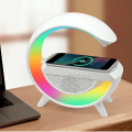 G Shaped LED Lamp BT 2301 Portable Bluetooth Speaker With Wireless Charging & RGB Lights. 