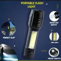 Mini USB Rechargeable Flashlight Torch Zoom Lamp. 