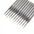 Thin and Fin Tip Paint Brush Set, Mini Detail Linner Brush, Ideal for Acrylics, Watercolor & Oil (12Pc) Set for Acrylic, Watercolor, Oil, Face, Nail, Scale Model Painting, Line Drawing (Black). 