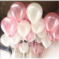 Pack of 60 - 30 Pink - 30 White Thick Letax Balloons - For Birthday Party Decoration - Anniversary - Weddings - Bridal Shower. 