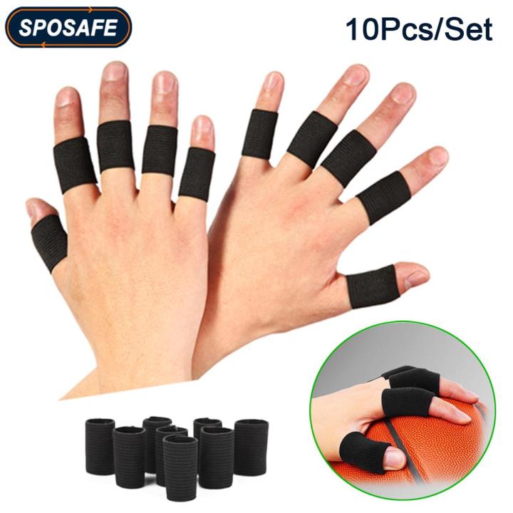 【Happy childhood memories】10Pcs/Set Finger Brace Splint Sleeve Thumb Support Protector Soft Comfortable Cushion for Basketball Volleyball Badminton Tennis