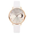 Hot Sale Women Leather Band Quartz Watch Set Moon Numbers Dial Female Wristwatches Fashion Clock Relogio Mujer. 